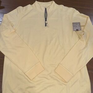 Old Ranch Men's 1/4 Zip Yellow Pullover NWT Large Organic Cotton Blend SOFT